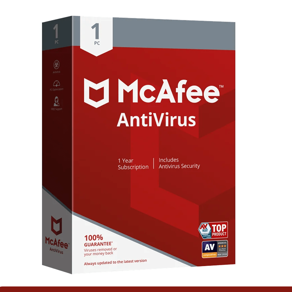 McAfee AntiVirus PC 1 Device 3 Years Activation - Genuine Key Card - 100% Genuine Guranteed - TechSpire Sri Lanka